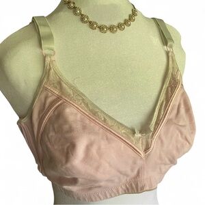 Victoria’s Secret Pink Wireless Lacy Full Coverage‎ Bra Womens Size 44D